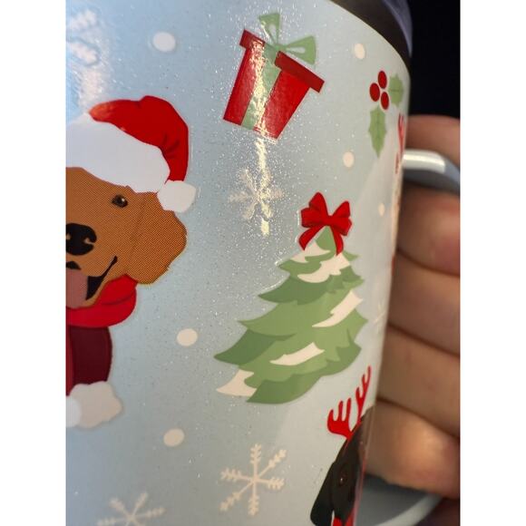 Swig Life 18oz Santa Paws Holiday Travel Mug 15 Dogs Breeds - Picture 11 of 14